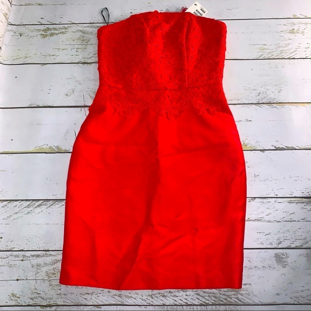 H&M Red Strapless Dress NWT